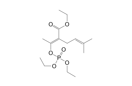 Ethyl 2-[1-(diethoxyphosphoryloxy)ethylidene]-5-methyl-4-hexenoate