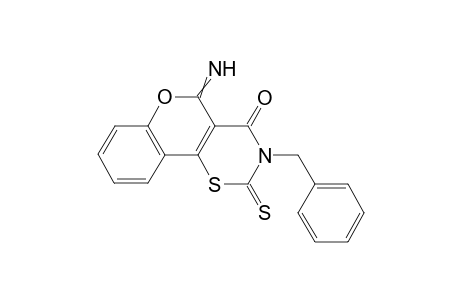 3-Benzyl-5-imino-2-thioxo-2,3-dihydro-4H,5H-chromeno[3,4-e][1,3]thiazin-4-one