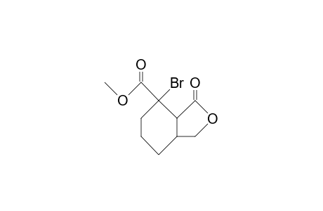 (1RS, 2Sr,6RS)-2-bromo-9-oxo-8-oxa-bicyclo(4.3.0)nonane-2-carboxylic acid, methyl ester