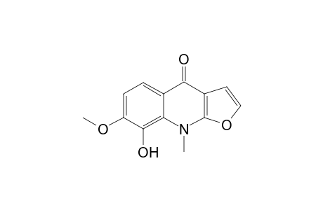 N-Methyl-7-methoxy-8-hydrooxyfurano[2,3-b]quinol-4-(4H)-one
