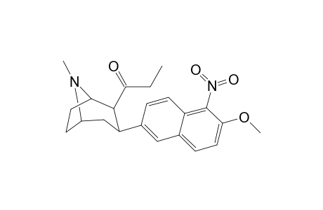 1-[3-(6-methoxy-5-nitro-2-naphthalenyl)-8-methyl-8-azabicyclo[3.2.1]octan-4-yl]-1-propanone