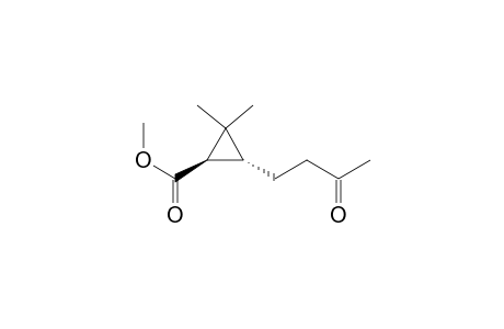 Cyclopropanecarboxylic acid, 2,2-dimethyl-3-(3-oxobutyl)-, methyl ester, trans-(-)-