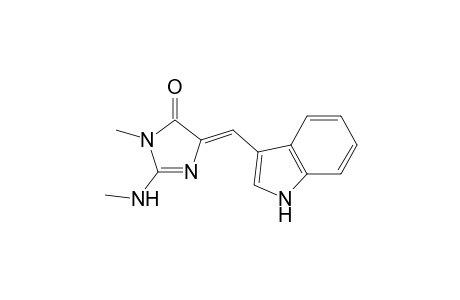 (5Z)-5-(1H-indol-3-ylmethylene)-3-methyl-2-(methylamino)-2-imidazolin-4-one
