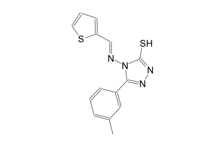 5-(3-methylphenyl)-4-{[(E)-2-thienylmethylidene]amino}-4H-1,2,4-triazol-3-yl hydrosulfide