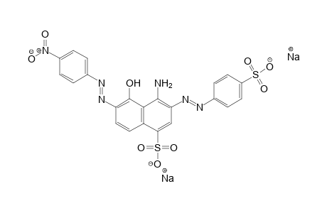 1-Naphthalenesulfonic acid, 4-amino-5-hydroxy-6-[(4-nitrophenyl)azo]-3-[(4-sulfophenyl)azo]-, disodium salt