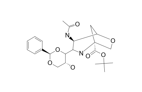 TERT.-BUTYL-5-ACETAMIDO-2-AMINO-2-N,6-ANHYDRO-7,9-O-BENZYLIDENE-2,3,5-TRIDEOXY-2-C,4-0-METHYLENE-D-ERYTHRO-L-ALLO-NONONATE