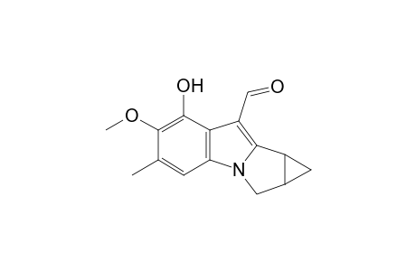 Cyclopropa[3,4]pyrrolo[1,2-a]indole-8-carboxaldehyde, 1,1a,2,8b-tetrahydro-7-hydroxy-6-methoxy-5-methyl-