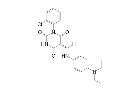 (5E)-1-(2-chlorophenyl)-5-{[4-(diethylamino)anilino]methylene}-2,4,6(1H,3H,5H)-pyrimidinetrione