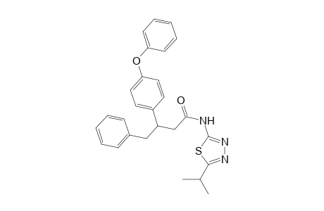N-(5-isopropyl-1,3,4-thiadiazol-2-yl)-3-(4-phenoxyphenyl)-4-phenylbutanamide