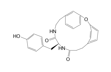 2-Oxa-10,13-diazatricyclo[15.2.2.13,7]docosa-3,5,7(22),17,19,20-hexaene-11,14-dione, 12-[(4-hydroxyphenyl)methyl]-, (S)-