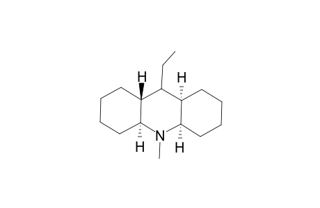 TRANS-ANTI-CIS-9-ETHYL-10-METHYLPERHYDROACRIDINE