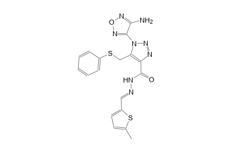 1-(4-amino-1,2,5-oxadiazol-3-yl)-N'-[(E)-(5-methyl-2-thienyl)methylidene]-5-[(phenylsulfanyl)methyl]-1H-1,2,3-triazole-4-carbohydrazide