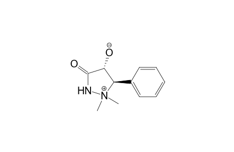 Pyrazolidinium, 4-hydroxy-1,1-dimethyl-3-oxo-5-phenyl-, hydroxide, inner salt, trans-