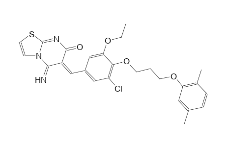 (6Z)-6-{3-chloro-4-[3-(2,5-dimethylphenoxy)propoxy]-5-ethoxybenzylidene}-5-imino-5,6-dihydro-7H-[1,3]thiazolo[3,2-a]pyrimidin-7-one