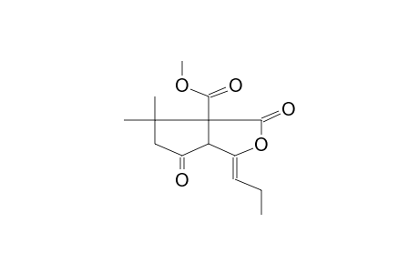6,6-DIMETHYL-4,8-DIOXO-5-METHOXYCARBONYL-2-PROPYLIDENE-3-OXABICYCLO[3.3.0]OCTANE