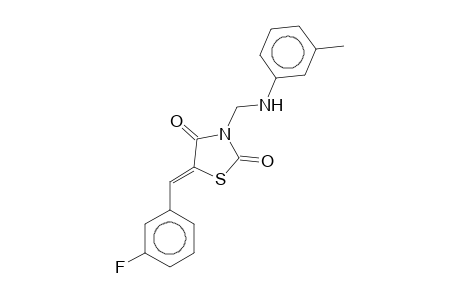 (5E)-5-(3-Fluorobenzylidene)-3-(3-toluidinomethyl)-1,3-thiazolidine-2,4-dione