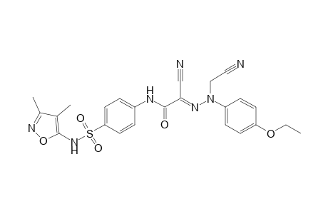 2-Cyano-2-[(cyanomethyl)(4-ethoxyphenyl)hydrazono]-N-(4-{[(3,4-dimethyl-isoxazol-5-yl)amino]sulfonyl}phenyl)acetamide