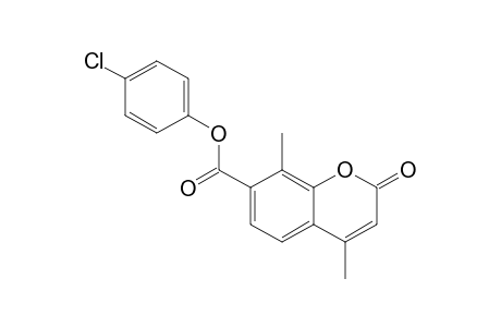 (4-chlorophenyl) 4,8-dimethyl-2-oxidanylidene-chromene-7-carboxylate