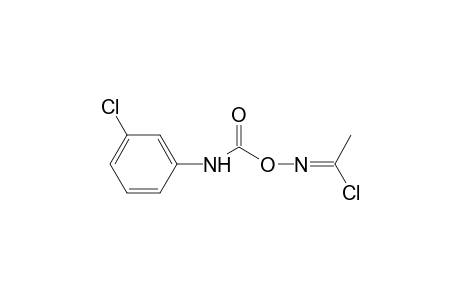 Ethanimidoyl chloride, N-[[[(3-chlorophenyl)amino]carbonyl]oxy]-