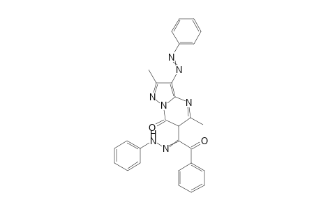 2,7-Dimethyl-8-phenylazo-3-[(N-phenyl-2-oxo-2-phenyl-ethane-hydrazonoyl)]-pyrazolo[1,5-a]pyrimidin-4(3H)-one
