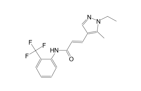 (2E)-3-(1-ethyl-5-methyl-1H-pyrazol-4-yl)-N-[2-(trifluoromethyl)phenyl]-2-propenamide