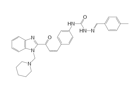 1-(4-Methylbenzylidene)-4-(4-(-3-oxo-3-(1-(piperidin-1-ylmethyl)-1H-benzoimidazol-2-yl)prop-1-enyl)phenyl)semicarbazide