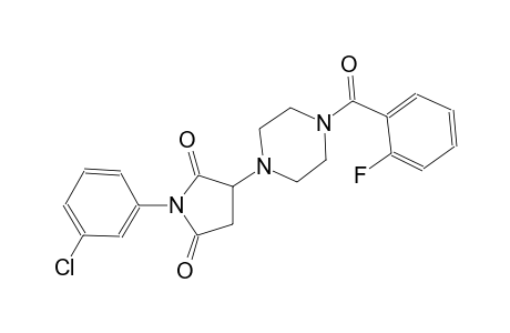 1-(3-Chlorophenyl)-3-[4-(2-fluorobenzoyl)piperazino]pyrrolidine-2,5-quinone