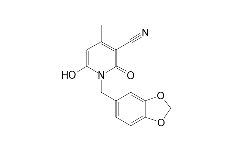 1-Benzo[1,3]dioxol-5-ylmethyl-6-hydroxy-4-methyl-2-oxo-1,2-dihydropyridine-3-carbonitrile