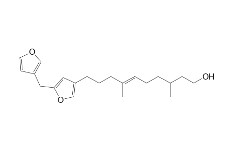 3-[10'-Hydroxy-4',8'-dimethyl-4'-decen-1'-yl]-5-[(3'-furanyl)methyl]furan