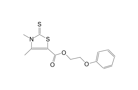 5-thiazolecarboxylic acid, 2,3-dihydro-3,4-dimethyl-2-thioxo-, 2-phenoxyethyl ester