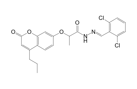 2-[(2-oxo-4-propyl-2H-1-benzopyran-7-yl)oxy]propionic acid, (2,6-dichlorobenzylidene)hydrazide