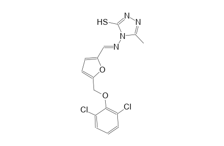 4-[((E)-{5-[(2,6-dichlorophenoxy)methyl]-2-furyl}methylidene)amino]-5-methyl-4H-1,2,4-triazole-3-thiol