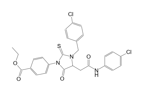 ethyl 4-[4-[2-(4-chloroanilino)-2-oxoethyl]-3-(4-chlorobenzyl)-5-oxo-2-thioxo-1-imidazolidinyl]benzoate