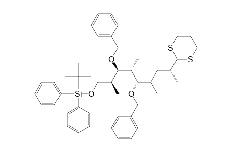 [2S-(2R*,3S*,4S*,5R*,8S*)]-(1,1-dimethylethyl)-[[8-(1,3-dithian-2-yl)-2,4,6-trimethyl-3,5-bis(phenylmethoxy)nonyl]oxy]diphenylsilane