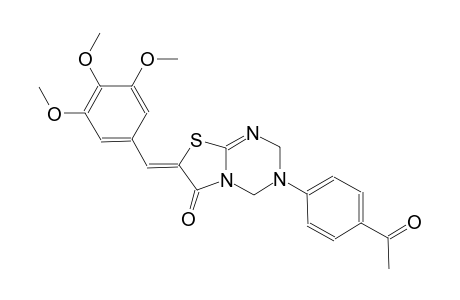 (7Z)-3-(4-acetylphenyl)-7-(3,4,5-trimethoxybenzylidene)-3,4-dihydro-2H-[1,3]thiazolo[3,2-a][1,3,5]triazin-6(7H)-one