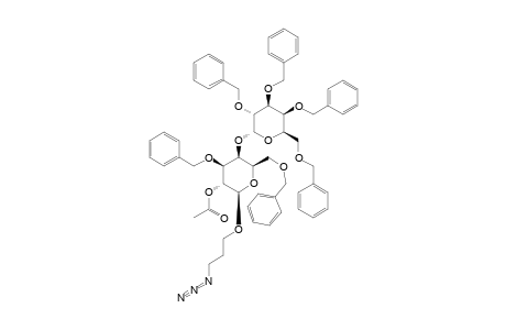 3-AZIDOPROPYL-2-O-ACETYL-3,6-O-DIBENZYL-4-O-(2,3,4,6-TETRA-O-BENZYL-ALPHA-D-GALACTOPYRANOSYL)-BETA-D-GALACTOPYRANOSIDE