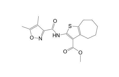 methyl 2-{[(4,5-dimethyl-3-isoxazolyl)carbonyl]amino}-5,6,7,8-tetrahydro-4H-cyclohepta[b]thiophene-3-carboxylate