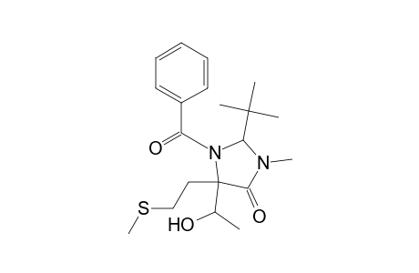 4-Imidazolidinone, 1-benzoyl-2-(1,1-dimethylethyl)-5-(1-hydroxyethyl)-3-methyl-5-[2-(methylthio)ethyl]-