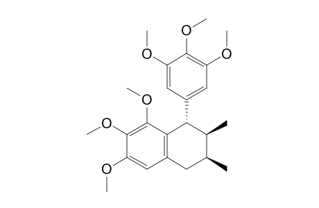 (1.alpha.,2.beta.,3.beta.)-6,7,8-Trimethoxy-2,3-dimethyl-1-(3,4,5-trimethoxyphenyl)-1,2,3,4-tetrahydrnaphthalene