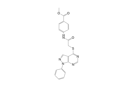 methyl 4-({[(1-phenyl-1H-pyrazolo[3,4-d]pyrimidin-4-yl)sulfanyl]acetyl}amino)benzoate