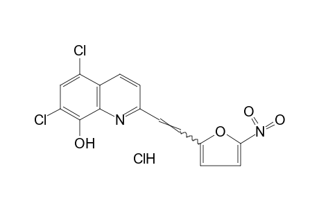 5,7-DICHLORO-2-[2-(5-NITRO-2-FURYL)VINYL]-8-QUINOLINOL, HYDROCHLORIDE