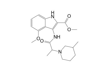 methyl 4-methoxy-3-{[2-(3-methyl-1-piperidinyl)propanoyl]amino}-1H-indole-2-carboxylate