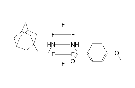 N-[1-(2-Adamantan-1-yl-ethylamino)-2,2,2-trifluoro-1-trifluoromethyl-ethyl]-4-methoxy-benzamide