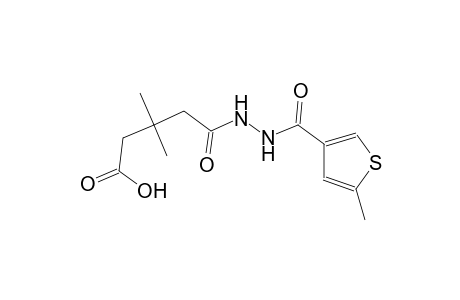 3,3-dimethyl-5-{2-[(5-methyl-3-thienyl)carbonyl]hydrazino}-5-oxopentanoic acid