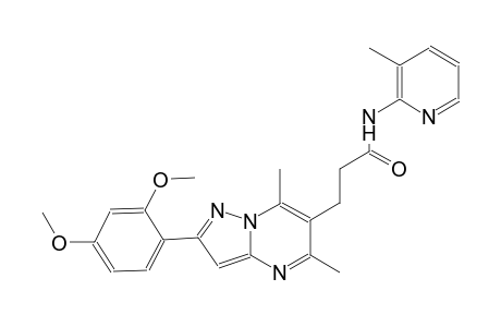 pyrazolo[1,5-a]pyrimidine-6-propanamide, 2-(2,4-dimethoxyphenyl)-5,7-dimethyl-N-(3-methyl-2-pyridinyl)-