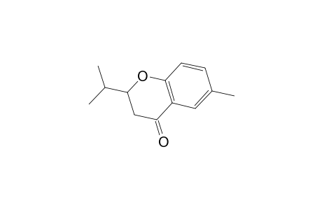 4H-1-Benzopyran-4-one, 2,3-dihydro-6-methyl-2-(1-methylethyl)-