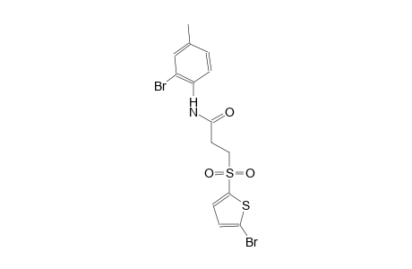 N-(2-bromo-4-methylphenyl)-3-[(5-bromo-2-thienyl)sulfonyl]propanamide
