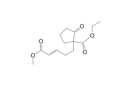 1-[(E)-5-methoxy-5-oxopent-3-enyl]-2-oxo-1-cyclopentanecarboxylic acid ethyl ester