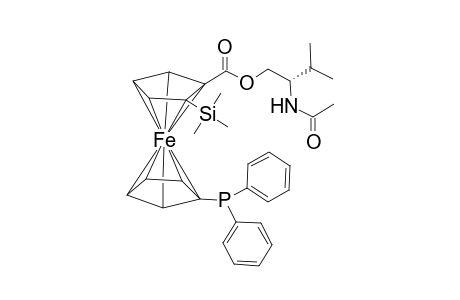 1-Diphenylphosphino-1'-[N-acetyl-R-2-isopropyl-2-[aminoethoxy)carbonyl]-2'-(Rp)-(trimethylsilyl)-ferrocene