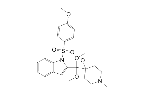 DIMETHYL-[1-(4-METHOXYPHENYLSULFONYL)-2-INDOLYL_1-METHYL-4-HYDROXY-4-PIPERIDYL]-KETAL